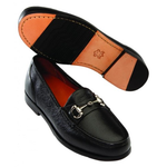 T.B. Phelps LaSalle Pebble Grain Bit Loafers Black