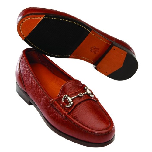 T.B. Phelps LaSalle Pebble Grain Bit Loafers Walnut