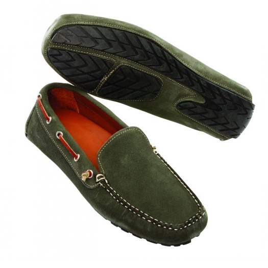 T.B. Phelps Magellan Suede Venetian Driving Shoes Denim