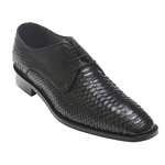 David X Alex Python Derby Shoes Black