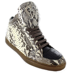 David X Azul Crocodile & Python Sneakers Black / Natural