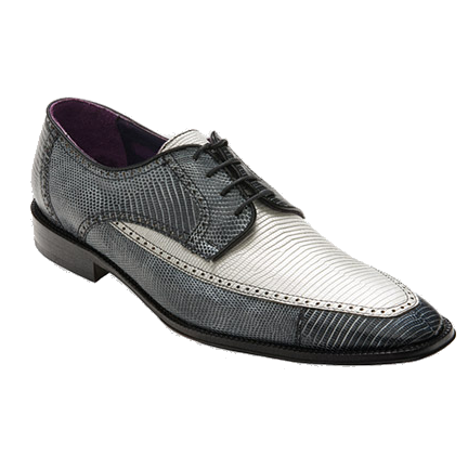 David X Guam Lizard Shoes Silver / Gray