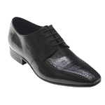 David X Josh Ostrich & Calfskin Bicycle Toe Shoes Black