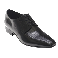 David X Josh Ostrich & Calfskin Bicycle Toe Shoes Black