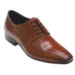 David X Josh Ostrich & Calfskin Bicycle Toe Shoes Cognac