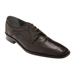 David X Kumon Ostrich & Lizard Bicycle Toe Shoes Brown