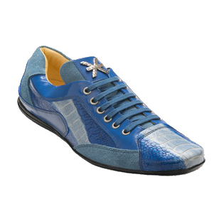 David X Legui Ostrich Sneakers Blue / Light Blue