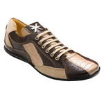 David X Legui Ostrich Sneakers Brown / Beige
