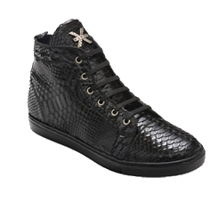 David X Mezzo Python Sneakers Black