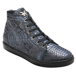 David X Mezzo Python Sneakers Electric Blue