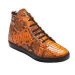 David X Mezzo Python Sneakers Orange