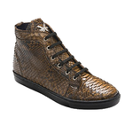 David X Mezzo Python Sneakers Taupe