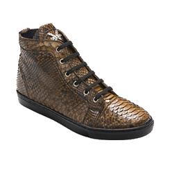 David X Mezzo Python Sneakers Taupe