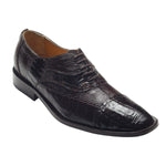 David X Mondo Crocodile & Ostrich Leg Cap Toe Shoes Brown