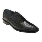 David X Monte Ostrich & Lizard Shoes Black