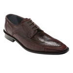 David X Monte Ostrich & Lizard Shoes Wine