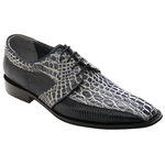 David X Monza Crocodile & Lizard Shoes Gray