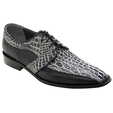 David X Monza Crocodile & Lizard Shoes Gray