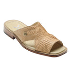 David X Ponte Python Sandals Beige