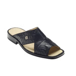 David X Ponte Python Sandals Black