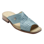 David X Ponte Python Sandals Light Blue