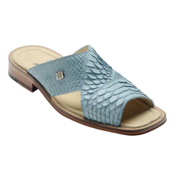 David X Ponte Python Sandals Light Blue