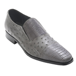 David X Ruben Ostrich Loafers Light Gray