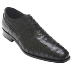 David X Tito Ostrich & Caiman Oxfords Black