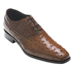David X Tito Ostrich & Caiman Oxfords Brown