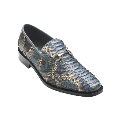 David X Todd Python Bit Loafers Blue