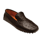 David X Tom Ostrich Quill Driving Shoes Brown