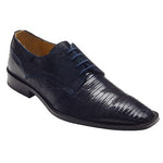 David X Torino Lizard Shoes Navy