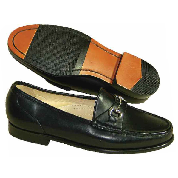 David Spencer Dorsett Calfskin Bit Loafers Black