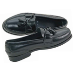 David Spencer Romeo Polished Tassel Loafers Black
