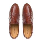 Mezlan Ostrich Slip-On Sneaker Cognac