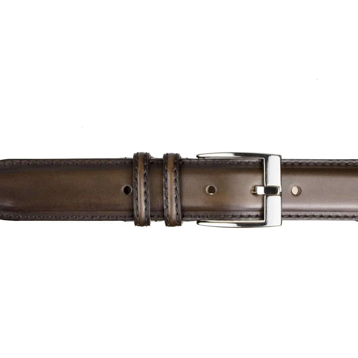 Il Gergo Claudio Deco Leather Belt Dark Brown