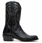 Marco Di Milano Denver Ostrich Leg Round Toe Cowboy Boot Black