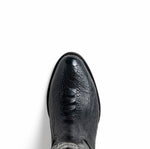 Marco Di Milano Denver Ostrich Leg Round Toe Cowboy Boot Black