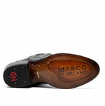 Marco Di Milano Denver Ostrich Leg Round Toe Cowboy Boot Black