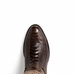 Marco Di Milano Denver Ostrich Leg Round Toe Cowboy Boot Kango Tabac