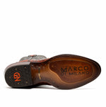 Marco Di Milano Denver Ostrich Leg Round Toe Cowboy Boot Rustic Cognac