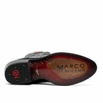 Marco Di Milano Denver Ostrich Leg Round Toe Cowboy Boot Red / Black