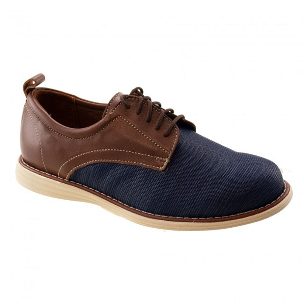 TB Phelps Freeport Sport Leather & Mesh Derby Navy