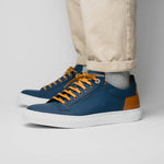 Zelli Diaz Rubberized Calfskin Sneaker Navy (65-229-NVY)