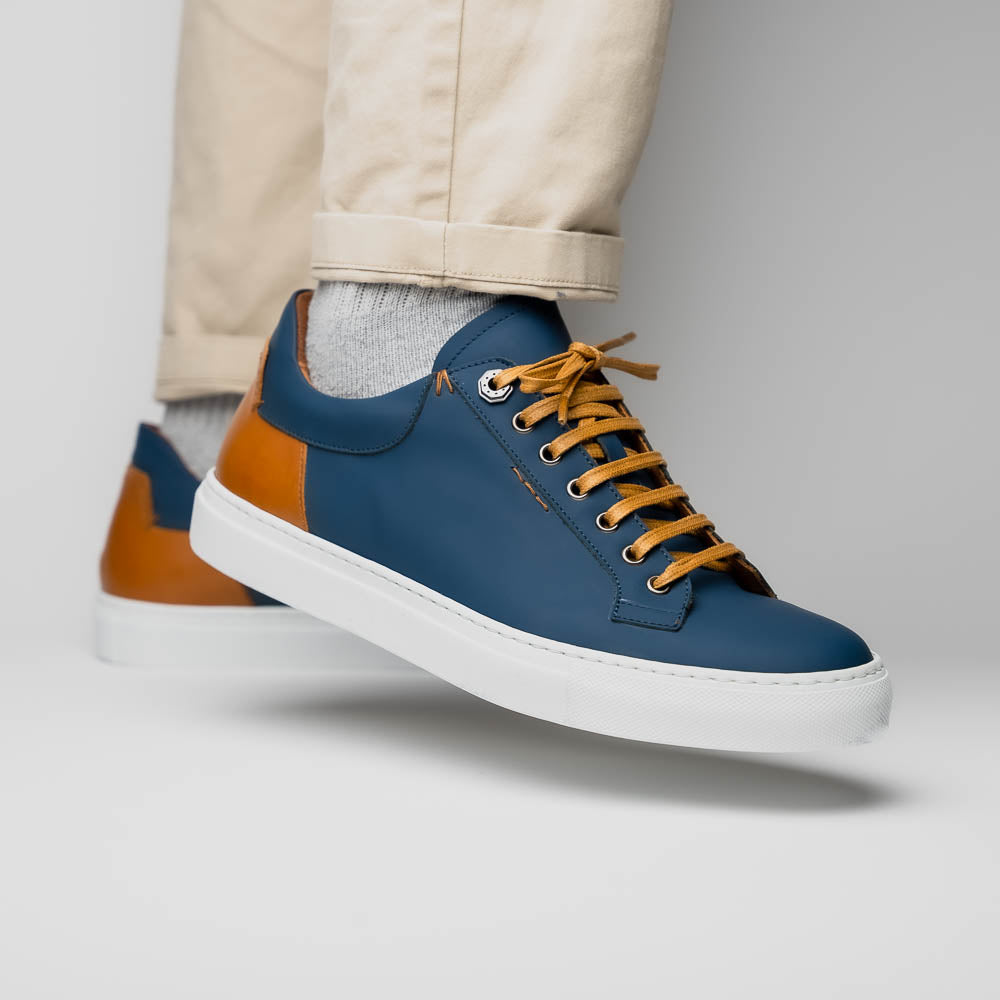 Zelli Diaz Rubberized Calfskin Sneaker Navy (65-229-NVY)