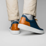 Zelli Diaz Rubberized Calfskin Sneaker Navy (65-229-NVY)
