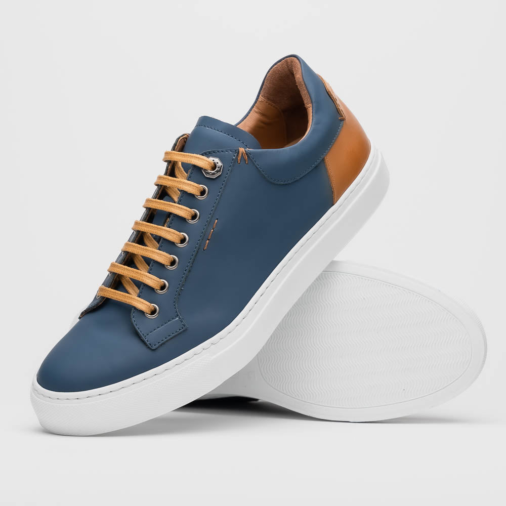 Zelli Diaz Rubberized Calfskin Sneaker Navy (65-229-NVY)