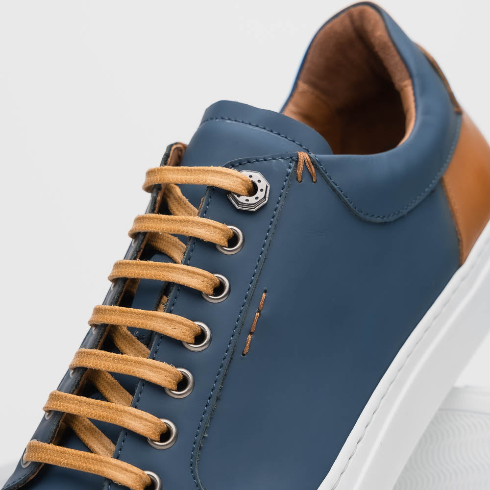 Zelli Diaz Rubberized Calfskin Sneaker Navy (65-229-NVY)