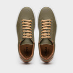 Zelli Diaz Rubberized Calfskin Sneaker Olive Green (65-229-OLV)