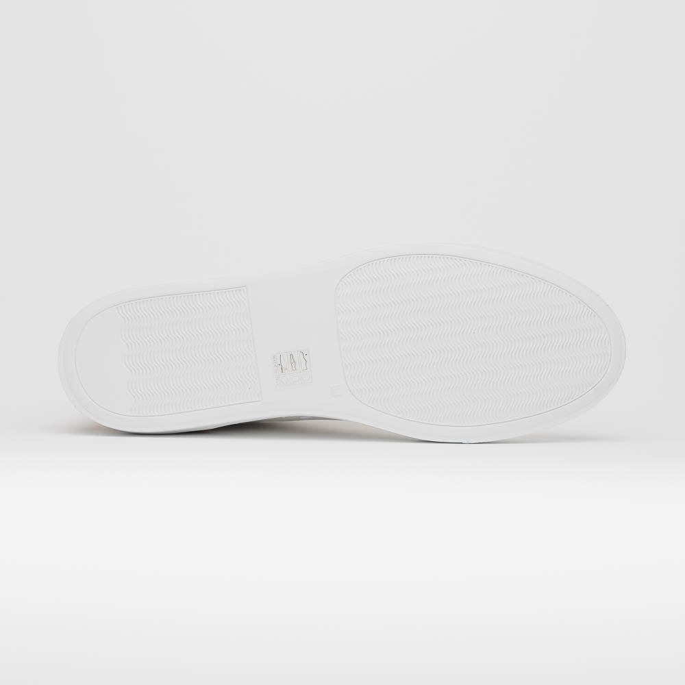 Zelli Diaz Rubberized Calfskin Sneaker White (65-229-WHT)